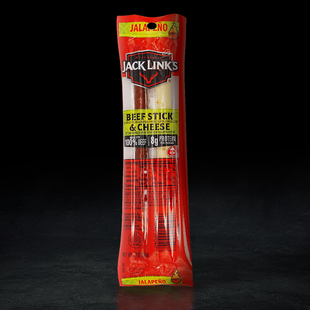 PALITOS DE CARNE MAS QUESO 8GR JERKY JALAPEÑO