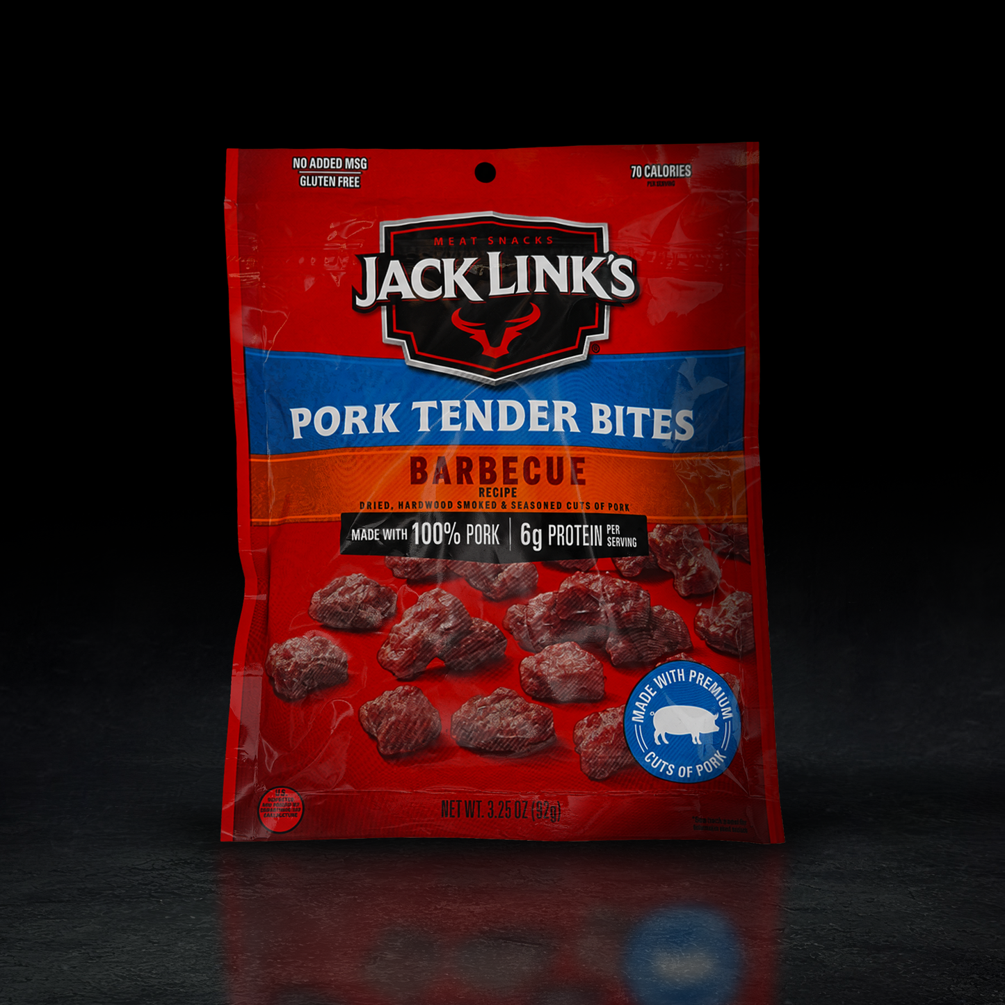 PORK TENDER BITES 92GR BARBECUE JERKY